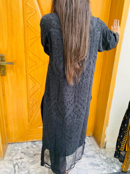 Black Chukankari suit
