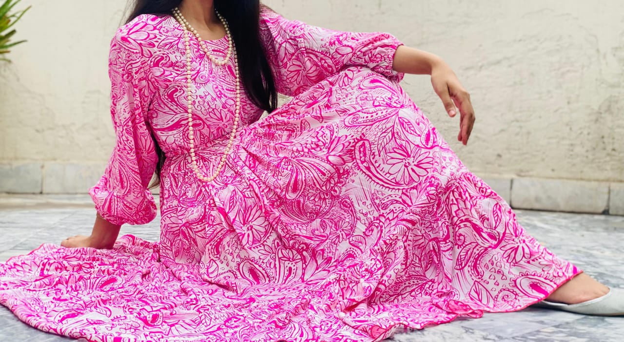 Arabic linen Turkish Frock