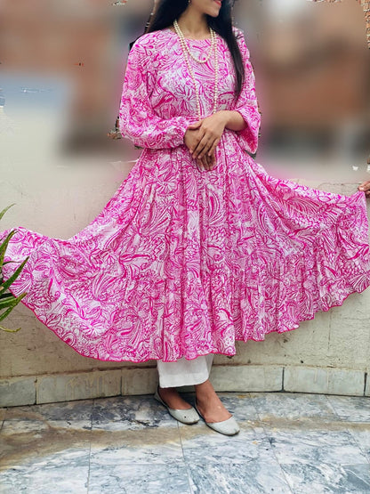 Arabic linen Turkish Frock