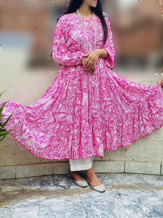 Arabic linen Turkish Frock